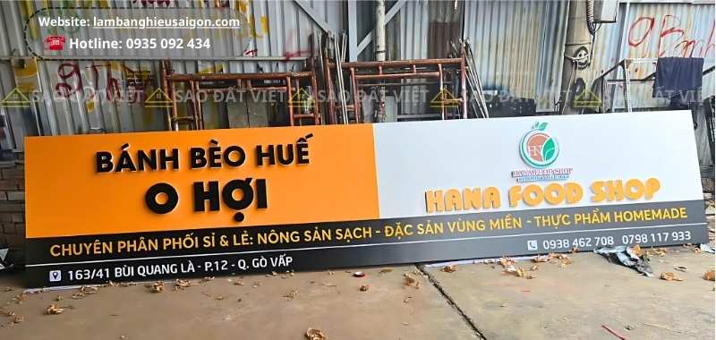 Bảng hiệu quán ăn