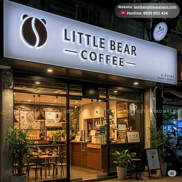 Biển quảng cáo cà phê chữ nổi