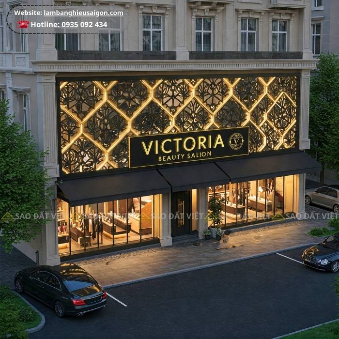 Biển quảng cáo hoa văn thẩm mỹ viện