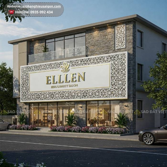 Biển quảng cáo hoa văn thẩm mỹ viện đẹp