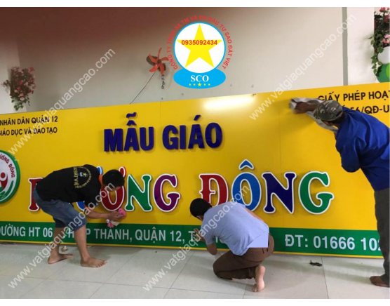 Gia công bảng hiệu F01