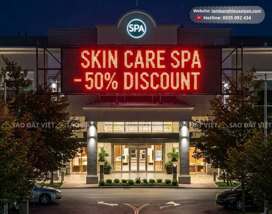Làm Biển Quảng Cáo Đèn LED Spa Cực Cuốn Hút - Hiện Đại
