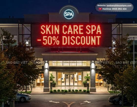 Làm Biển Quảng Cáo Đèn LED Spa Cực Cuốn Hút - Hiện Đại