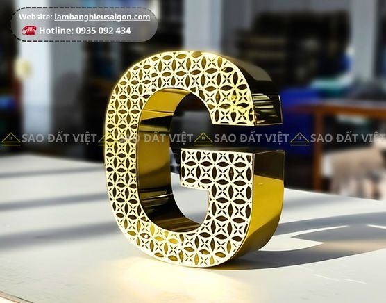 Chữ Nổi Inox Hoa Văn