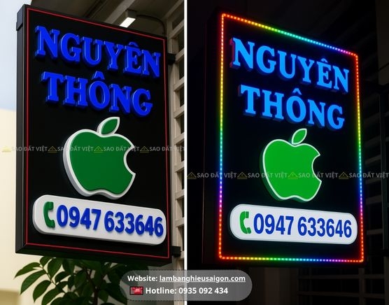 Hộp Đèn Alu Chữ Nổi
